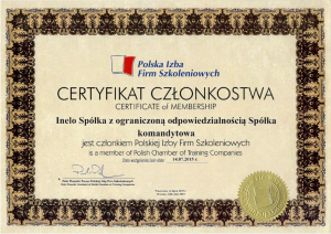 Certyfikat członkostwa PIFS_INELO